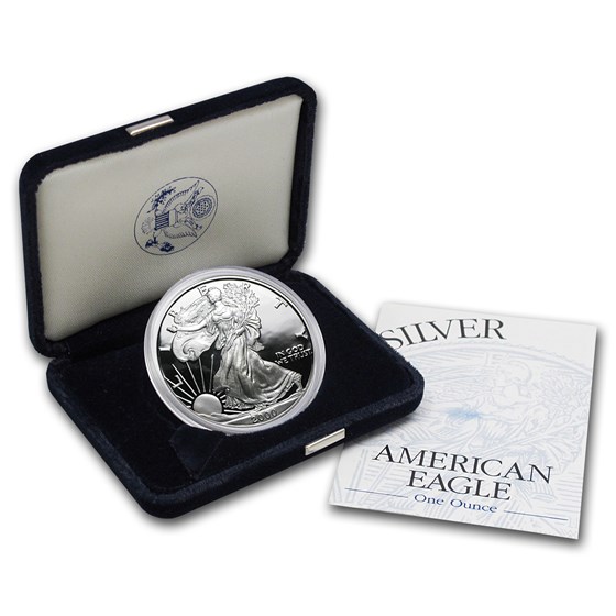 2000-P 1 oz Proof Silver American Eagle (w/Box & COA) 2000-P 1 oz Proof Silver American Eagle (w/Box & COA)